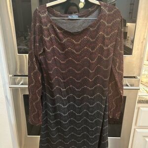Nally & Millie Long Sleeve Dress, size XL, has a bit of piling. Western style